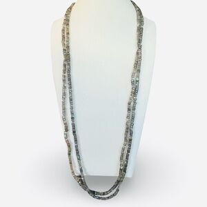 Green Gray Beaded Necklace Set